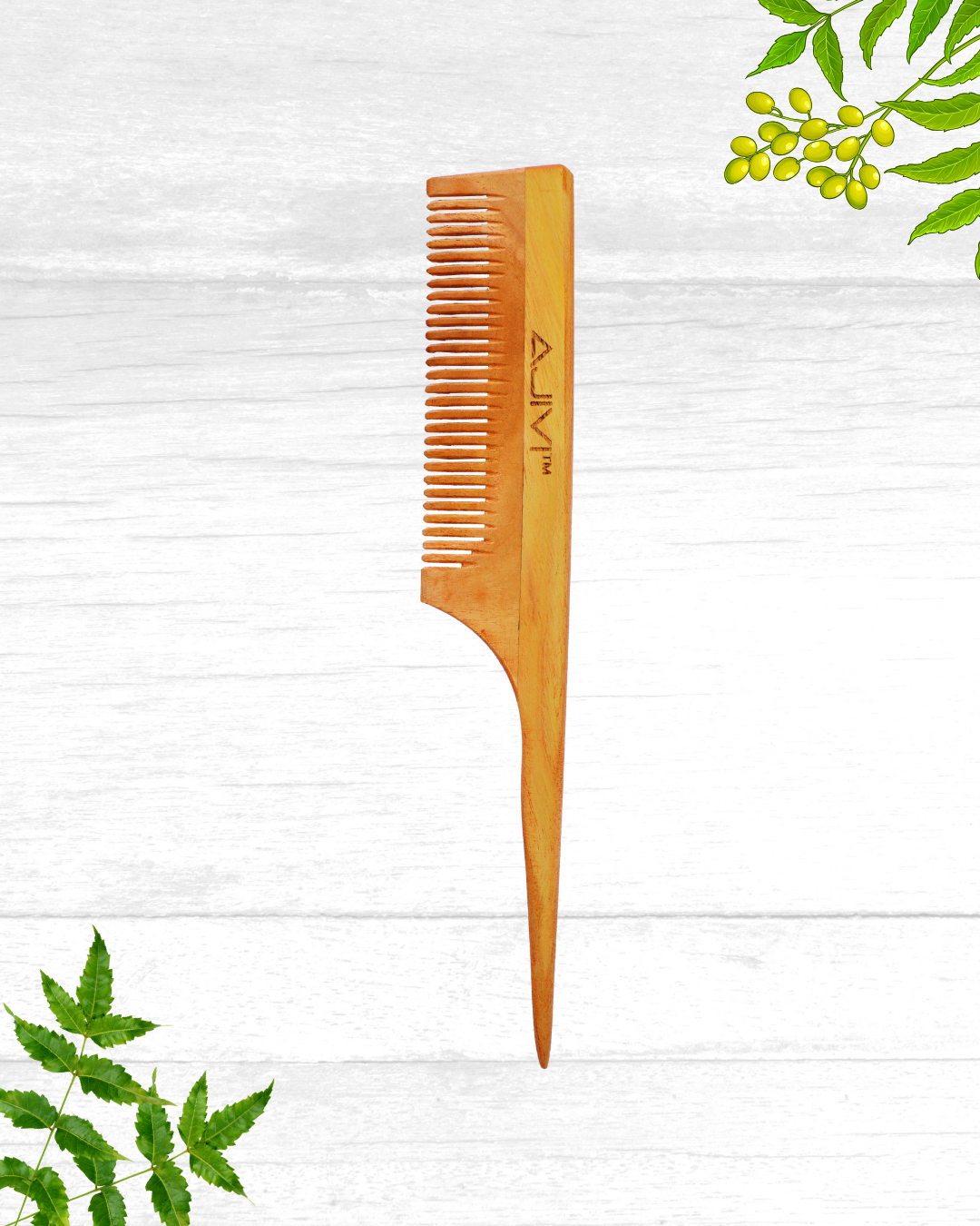 4 in 1 Oil Treated Neem Wood Comb Set