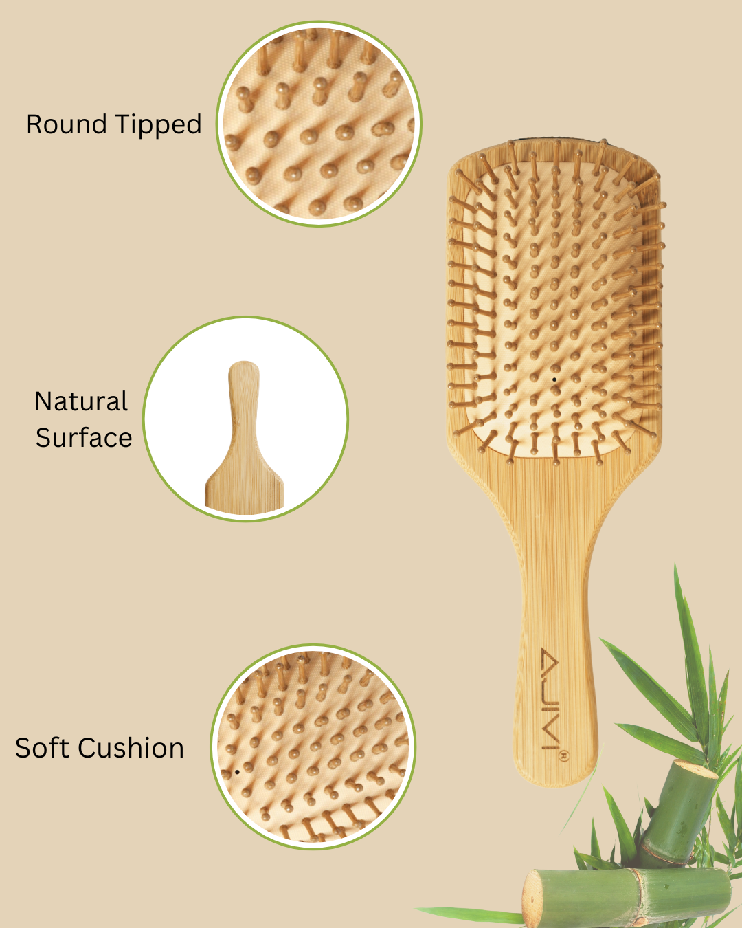 Bamboo Paddle Hair Brush