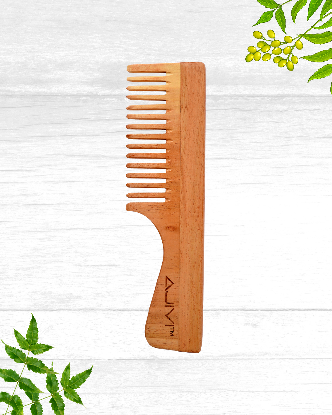4 in 1 Oil Treated Neem Wood Comb Set