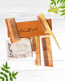 4 in 1 Oil Treated Neem Wood Comb Set