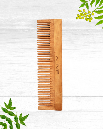 Oil Treated Dual Tooth Neem Wood Comb