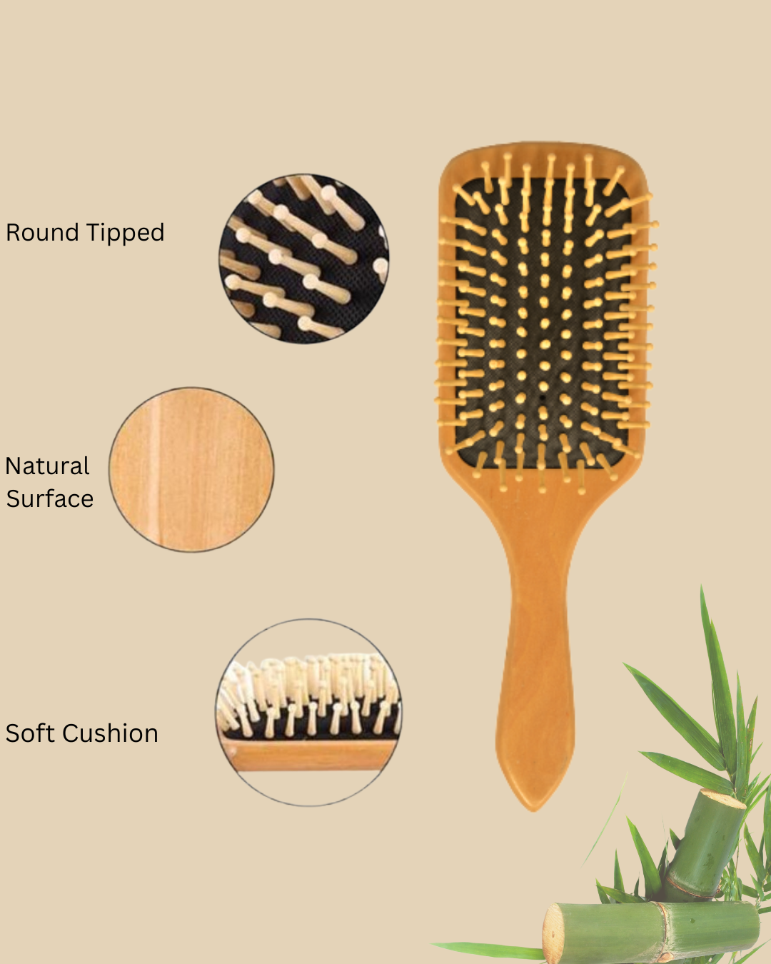 Wooden Paddle Hair Brush