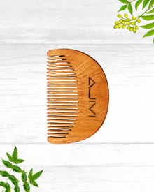 Neem Wooden Compact Travel Comb for Men & Women |  Beard & Mustache Grooming
